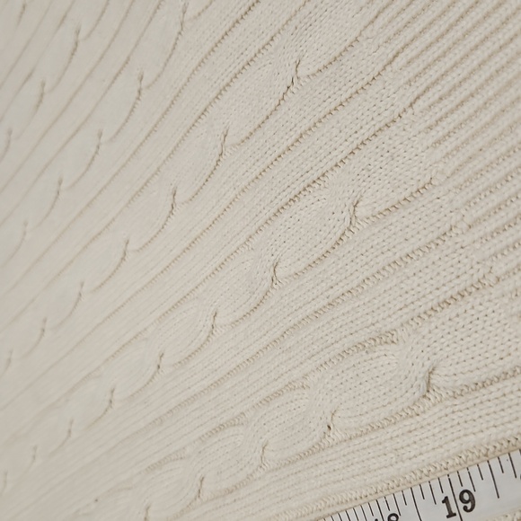 Chaps cream cable knit longsleeves sweater - Picture 4 of 7